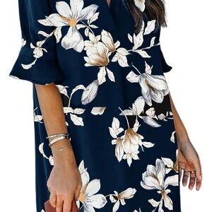 Amazon Navy Blue Floral Dress